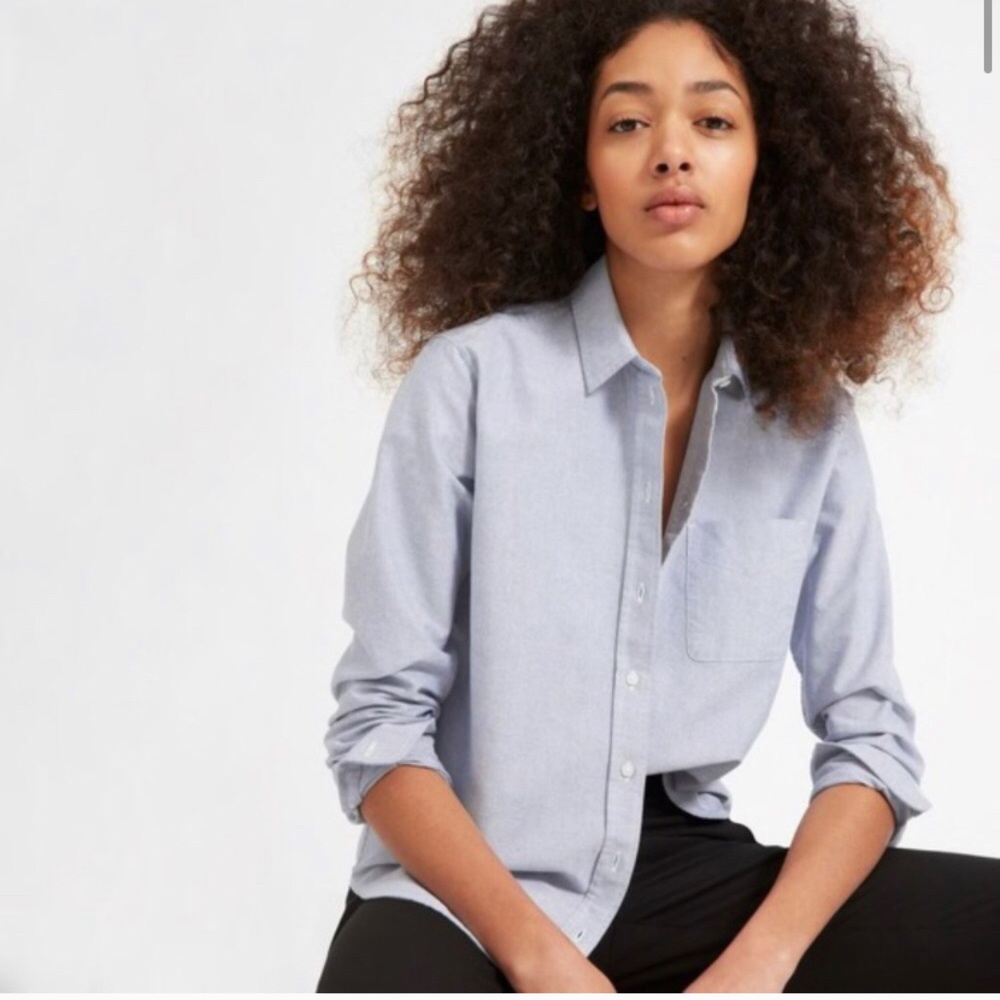 PINK everlane japanese button down